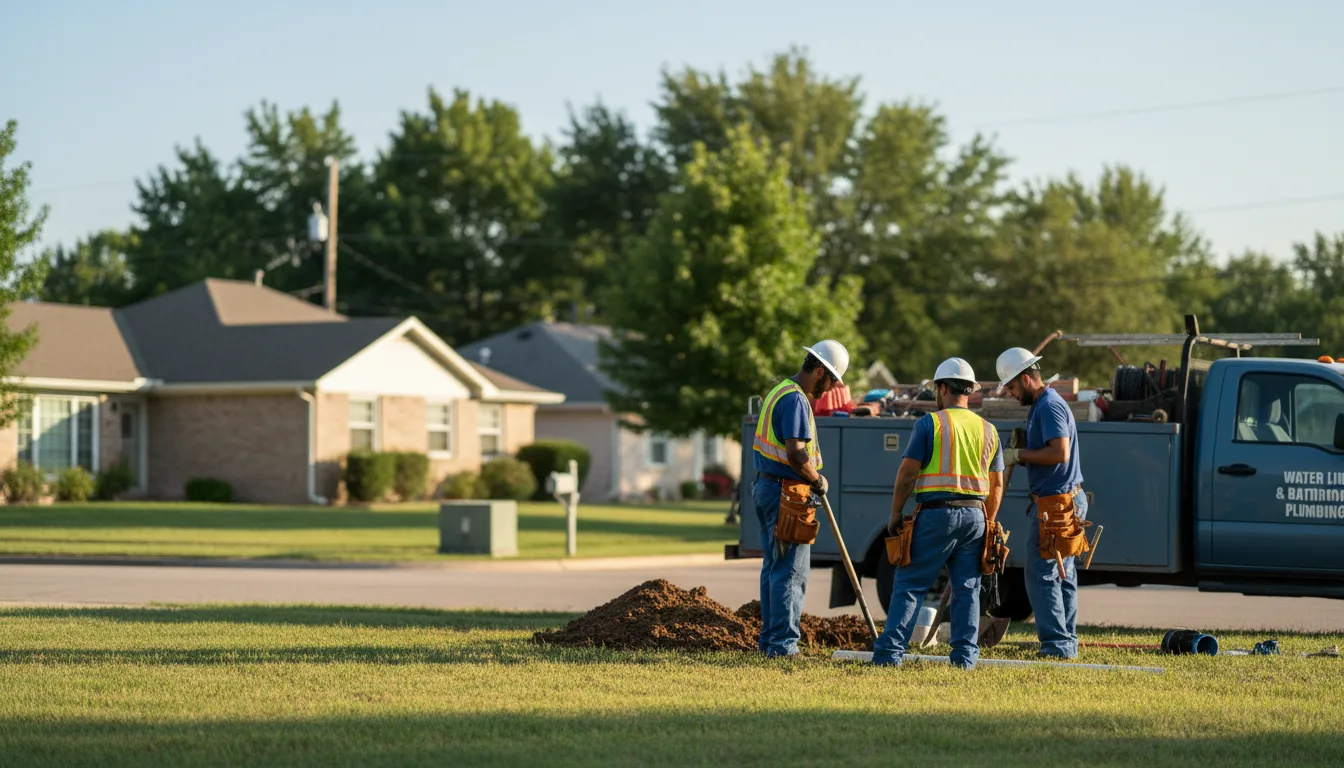 Residential water line and bathroom plumbing service in Topock, AZ